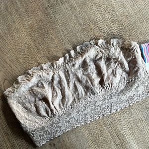 ✨ Hanky Panky Signature Lace Lines Bandeau Size L NWT ✨ Chai